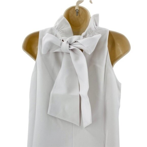 Tuckernuck | NEW Blythe Ruffle Collar Sleeveless Mini Dress in White Size M - Picture 7 of 10